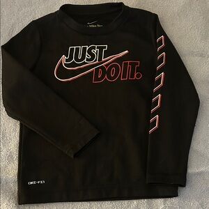 NWOT Nike Kids Black and Red Long Sleeve Tee